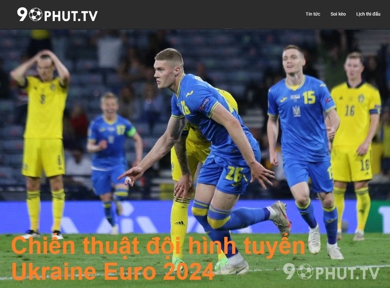 Chiến thuật đội hình tuyển Ukraine Euro 2024