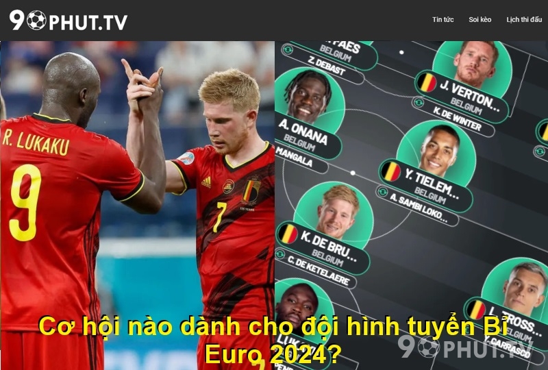 Cơ hội nào dành cho đội hình tuyển Bỉ Euro 2024?