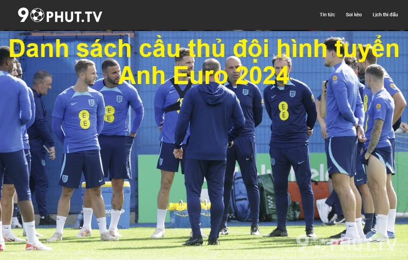 Danh sách cầu thủ đội hình tuyển Anh Euro 2024