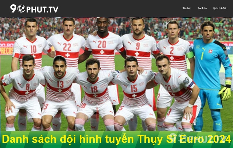 Danh sách đội hình tuyển Thụy Sĩ Euro 2024