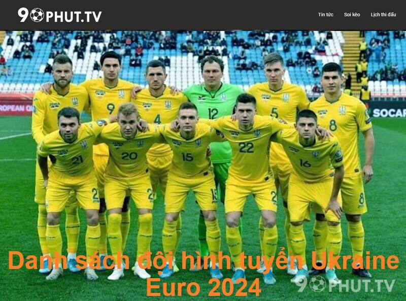 Danh sách đội hình tuyển Ukraine Euro 2024